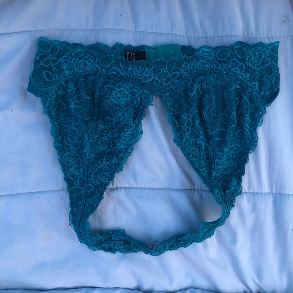 Blue Lacey Halter Bralette